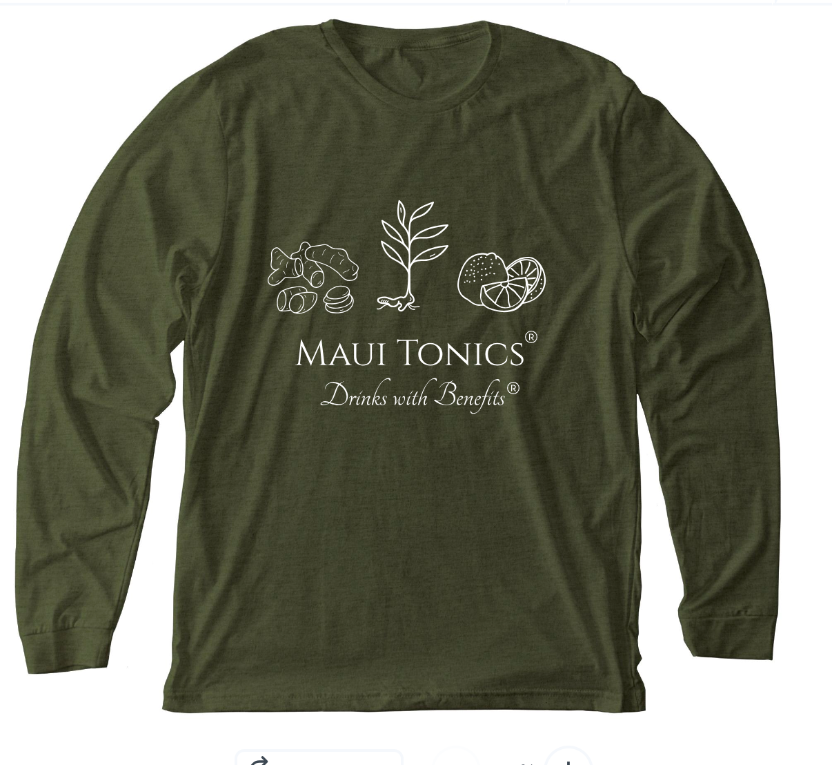 Maui Tonics® Crew Neck Long Sleeve T-Shirt